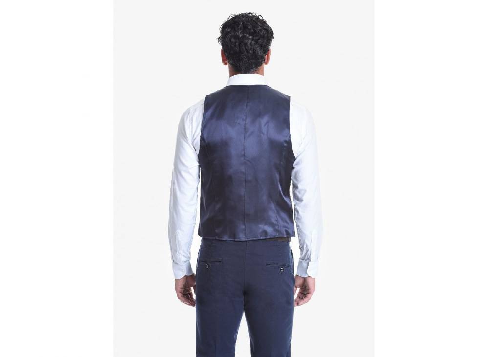 John Barritt Gilet john barritt doppio petto slim fit fantasia a quadri blu verde Negozi Online