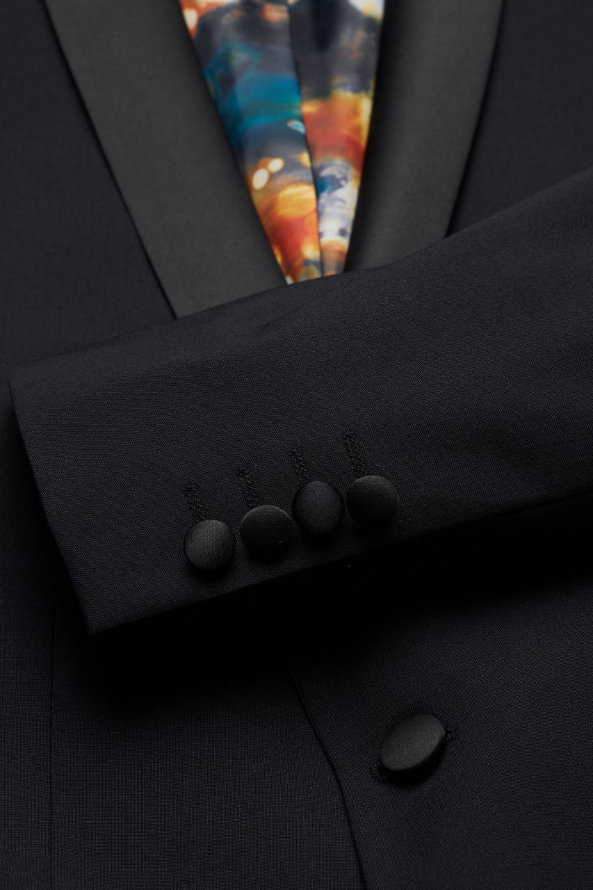 Digel Giacca blazer smoking digel nero slim fit collo a scialle Acquista Ora
