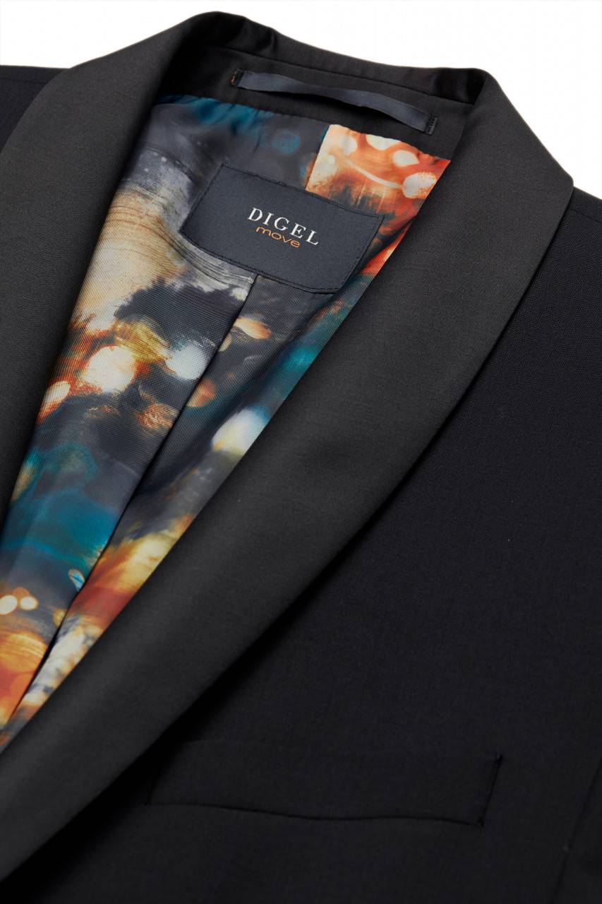 Digel Giacca blazer smoking digel nero slim fit collo a scialle Acquista Ora