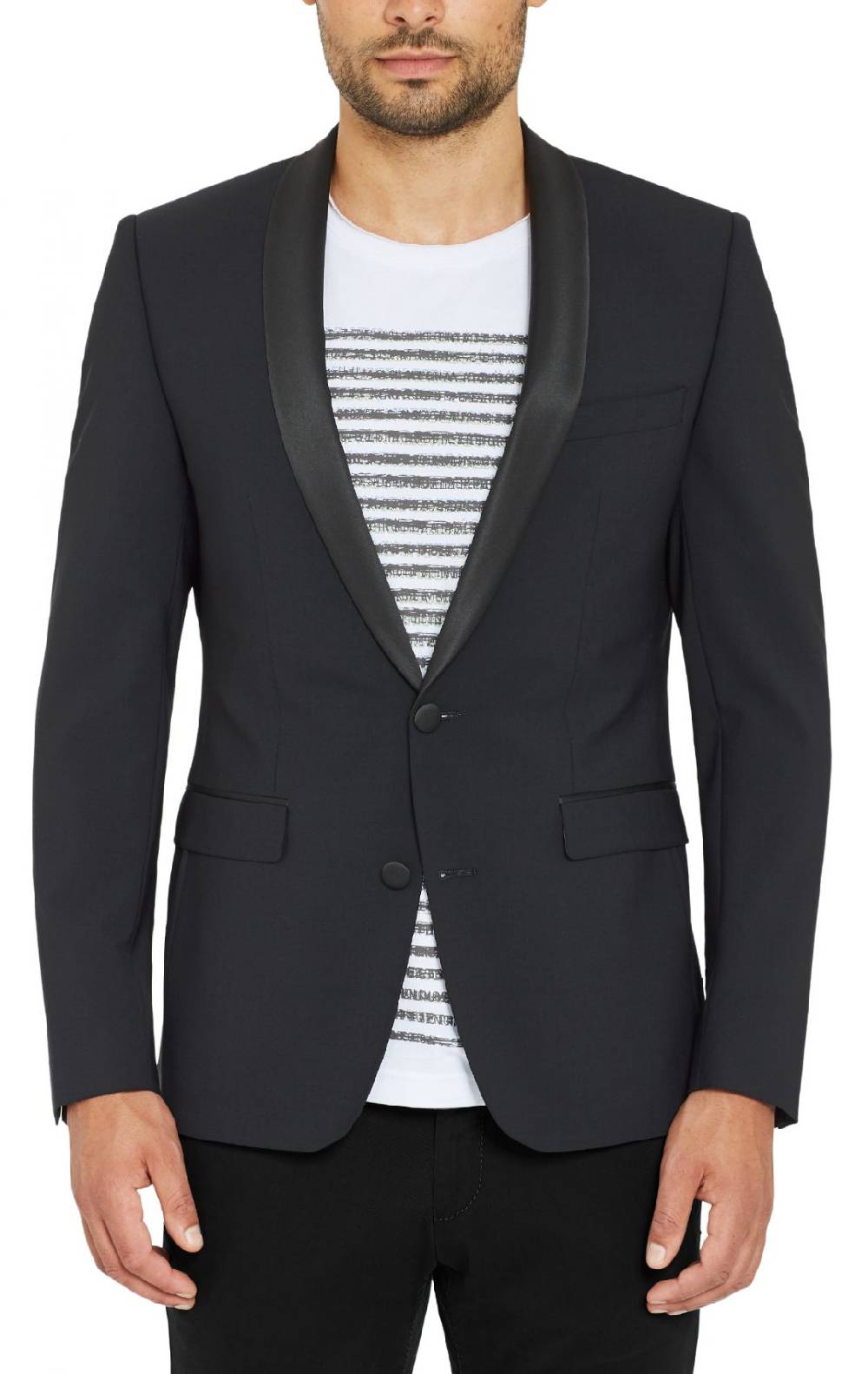 Digel Giacca blazer smoking digel nero slim fit collo a scialle Acquista Ora