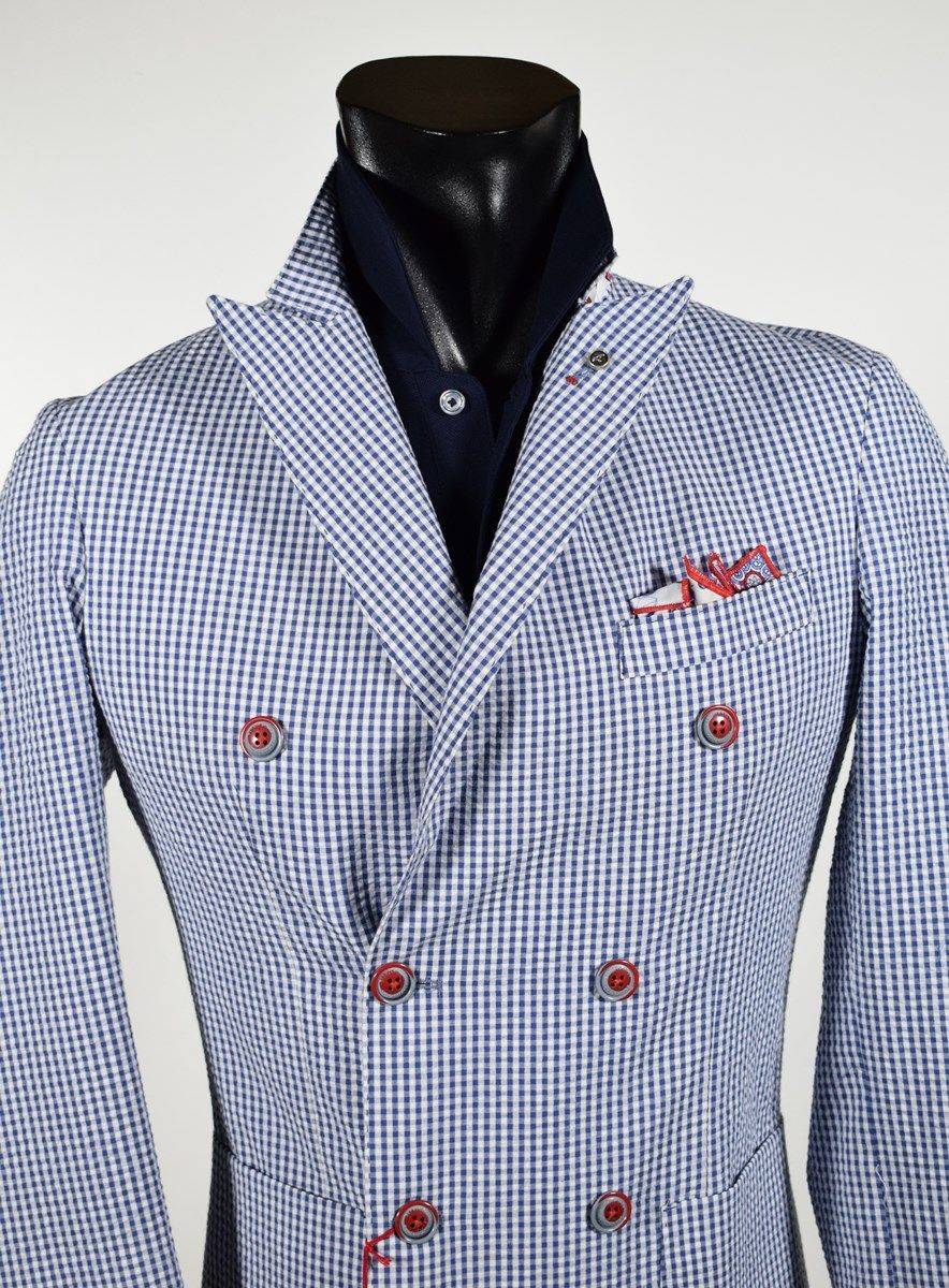 Falko Rosso Giacca slim fit doppio petto sfoderata falko rosso primavera estate Promozione Limitata