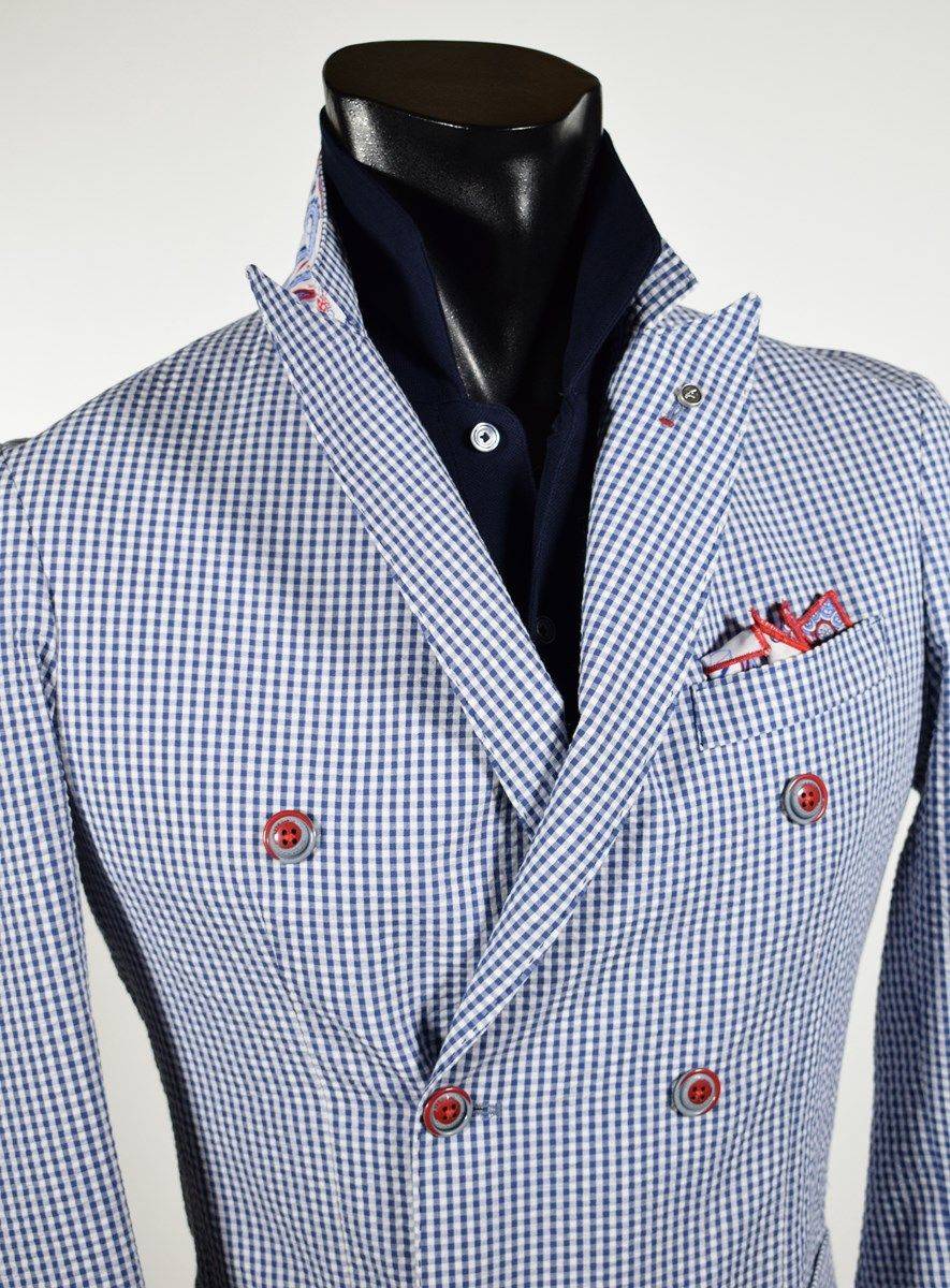 Falko Rosso Giacca slim fit doppio petto sfoderata falko rosso primavera estate Promozione Limitata
