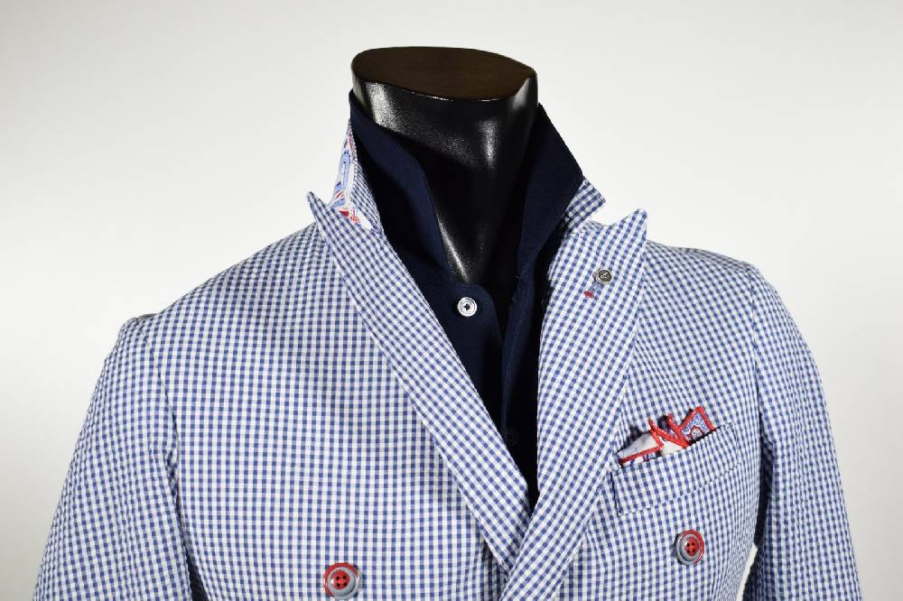 Falko Rosso Giacca slim fit doppio petto sfoderata falko rosso primavera estate Promozione Limitata