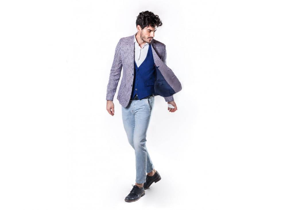 John Barritt Gilet azzurro john barritt in puro cotone Fino Al -60%