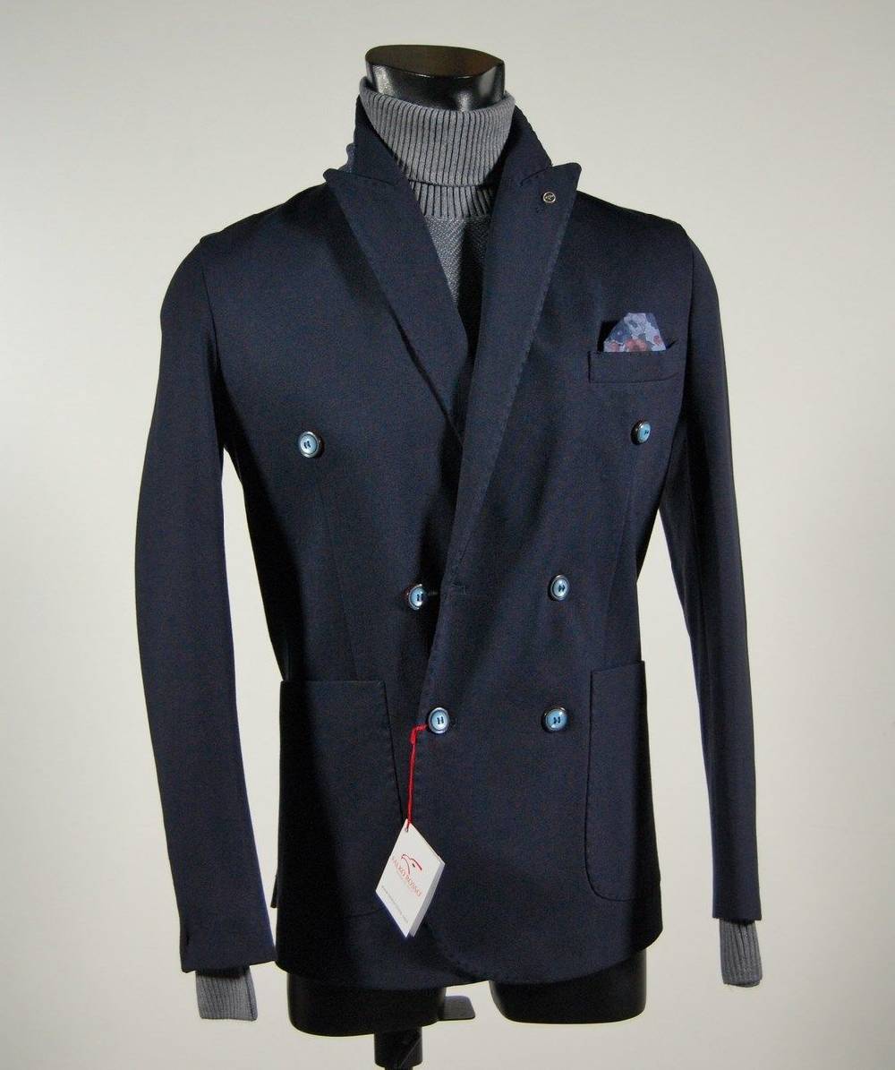 Falko Rosso Giacca slim fit stretch moda doppiopetto blu falko rosso Sottocosto