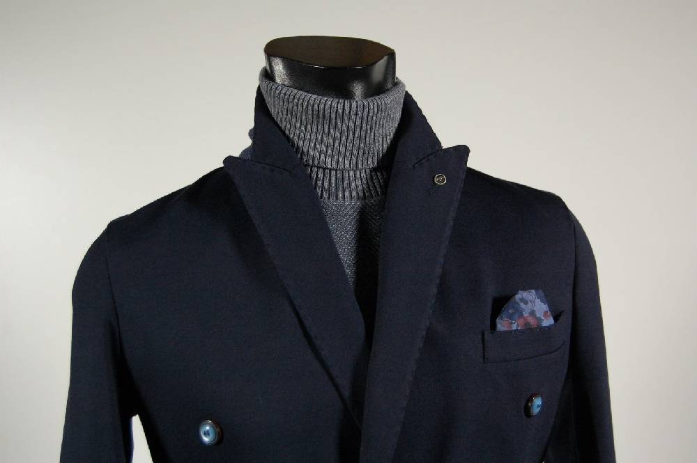 Falko Rosso Giacca slim fit stretch moda doppiopetto blu falko rosso Sottocosto