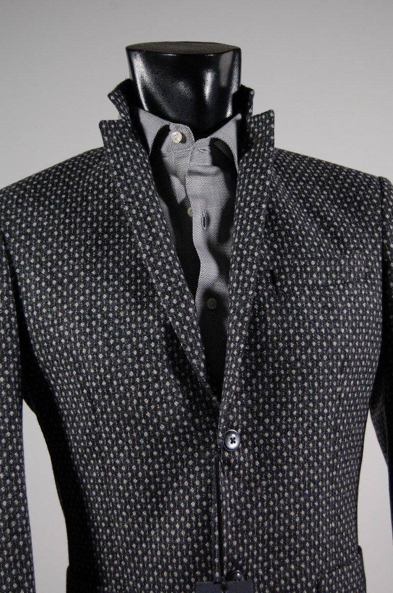 John Barritt Giacca slim fit john barritt grigia lana cashmere Presa