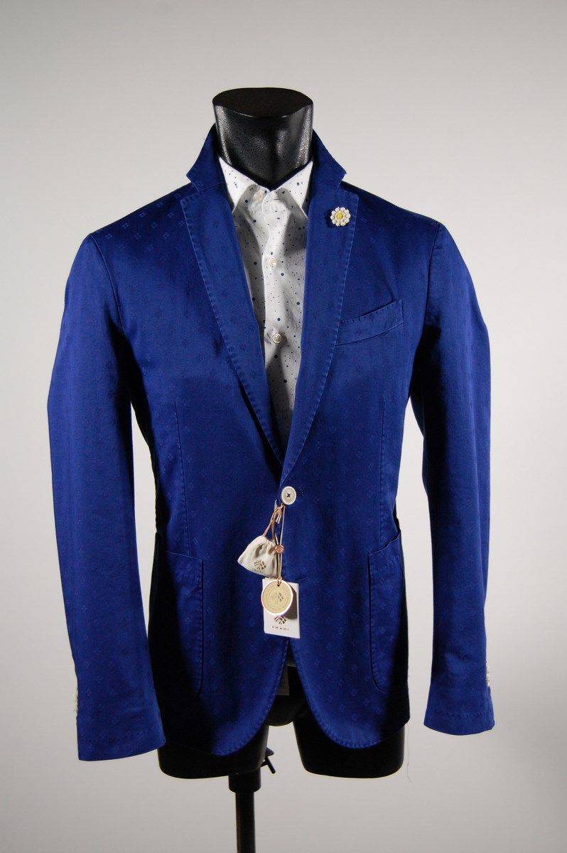 Fradi Giacca slim fit fradi in cotone stampato stretch sfoderata Offerta