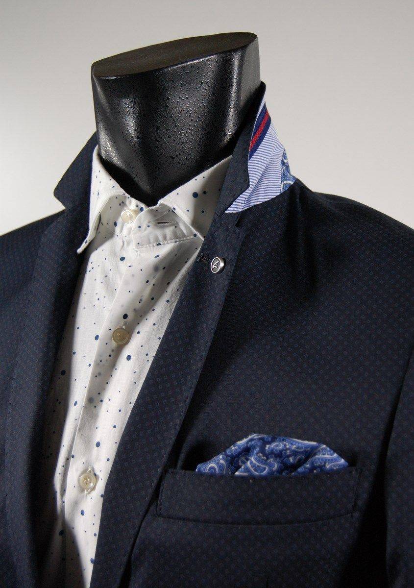 Falko Rosso Giacca in cotone stretch slim fit falko rosso sfoderata micro disegno in tre colori Economico
