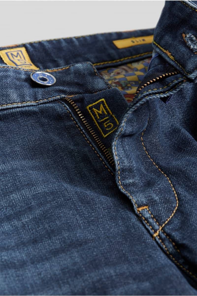 Meyer Jeans slim fit denim blu scuro vintage m5 by meyer Offerte