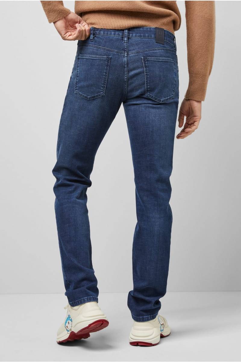 Meyer Jeans slim fit blu scuro stone washed m5 by meyer Vendita Economica