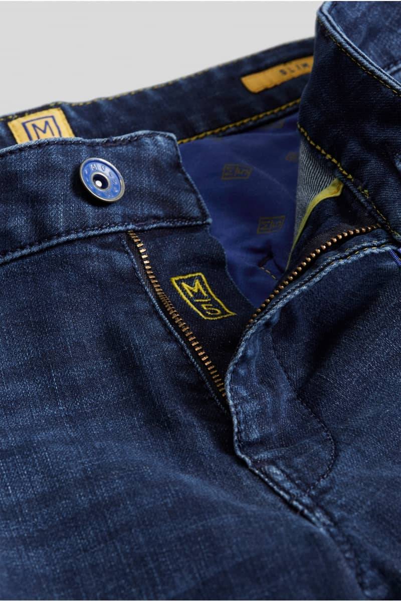 Meyer Jeans slim fit blu scuro stone washed m5 by meyer Vendita Economica