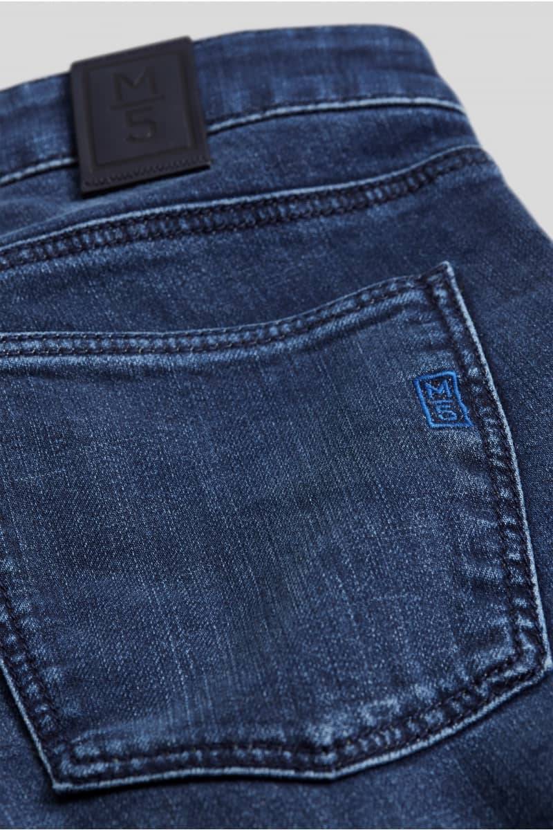 Meyer Jeans slim fit blu scuro stone washed m5 by meyer Vendita Economica