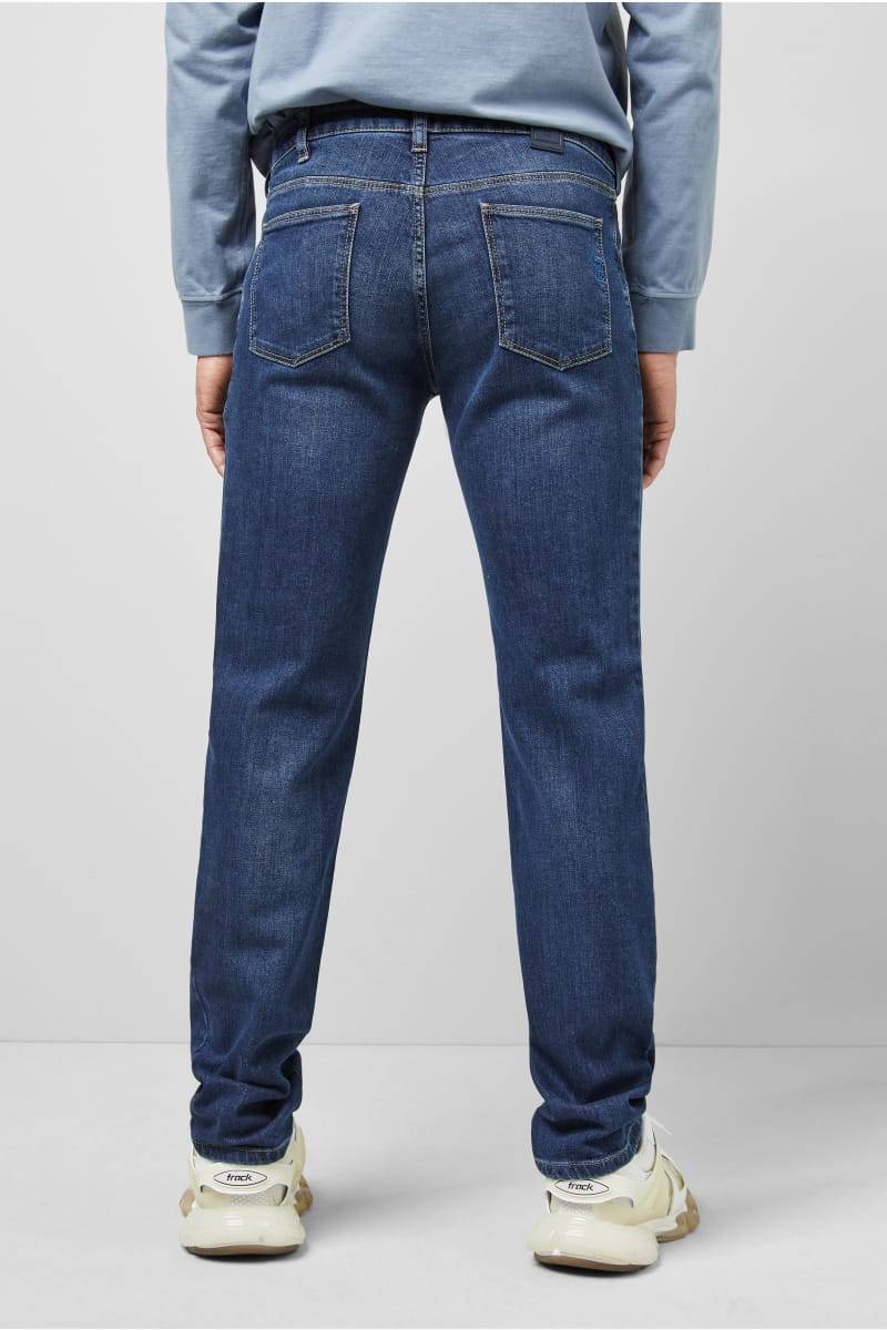 Meyer Jeans blu stone washed denim autentico regular fit m5 by meyer I Più Venduti