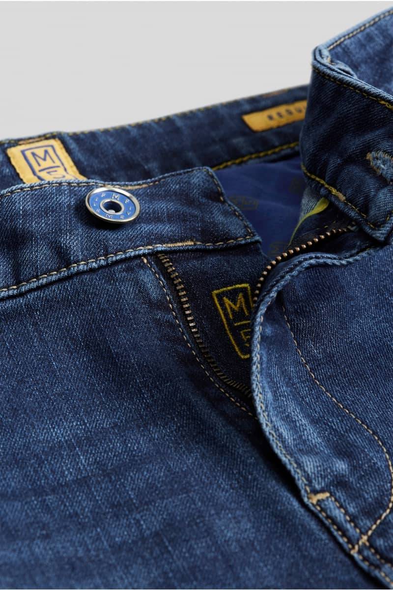 Meyer Jeans blu stone washed denim autentico regular fit m5 by meyer I Più Venduti