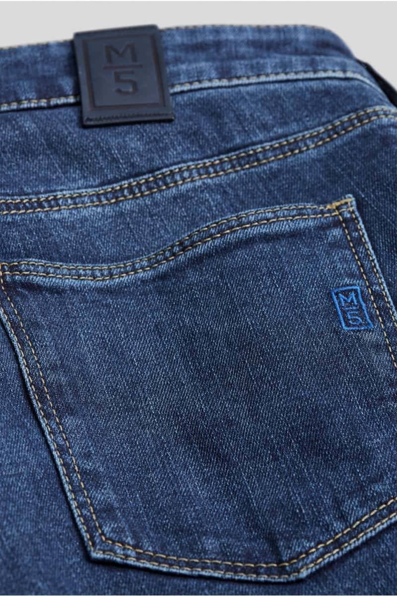 Meyer Jeans blu stone washed denim autentico regular fit m5 by meyer I Più Venduti