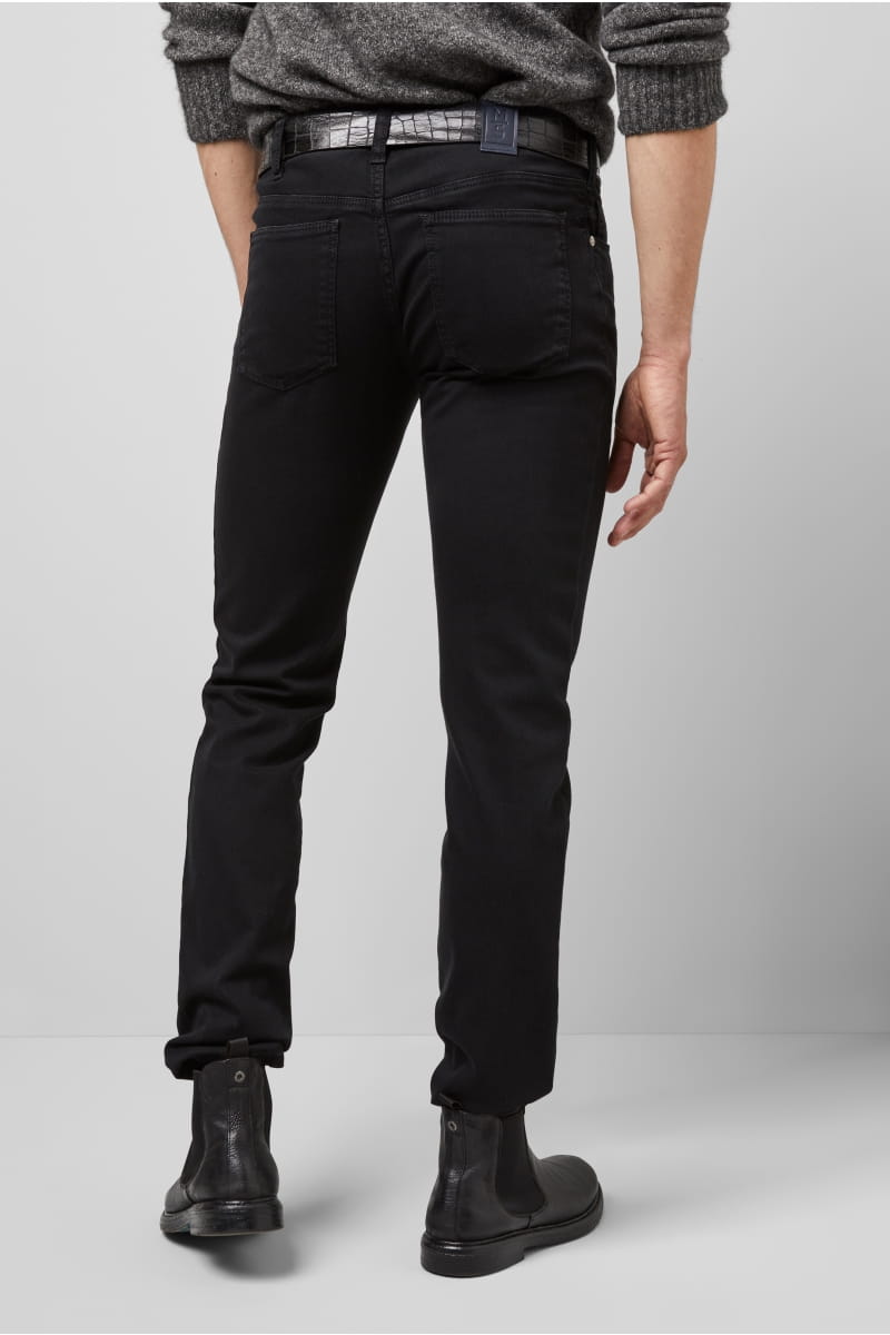 Meyer Jeans slim fit nero denim stretch bio m5 by meyer In Saldo