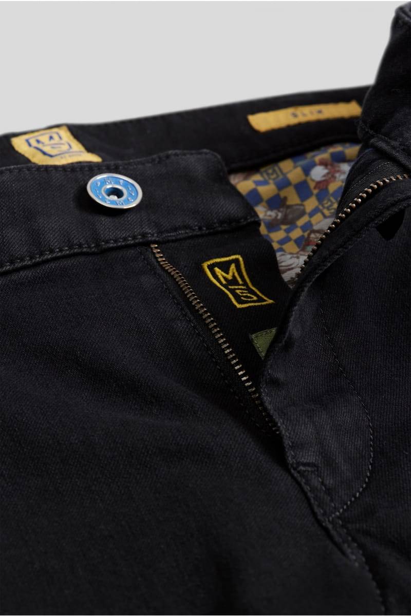 Meyer Jeans slim fit nero denim stretch bio m5 by meyer In Saldo