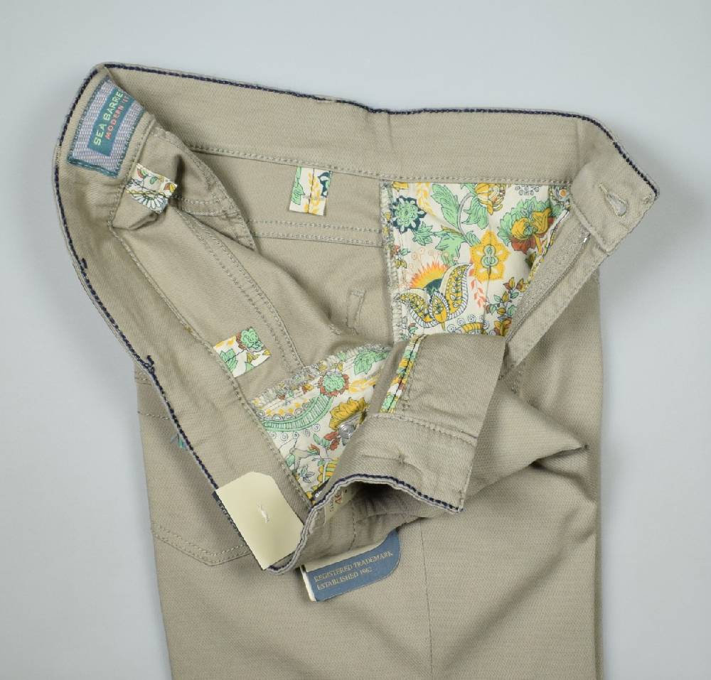 Sea Barrier Jeans cinque tasche beige in cotone stretch modern fit Italia