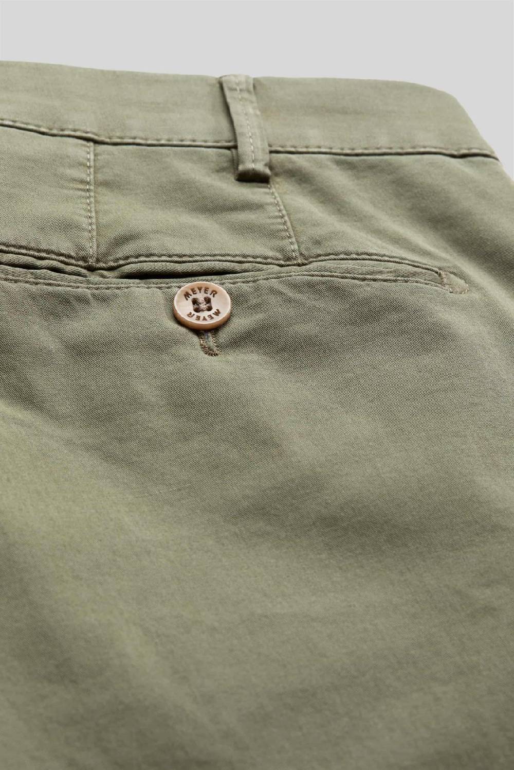 Meyer Pantalone verde oliva meyer cotone bio stretch modern fit Promozione