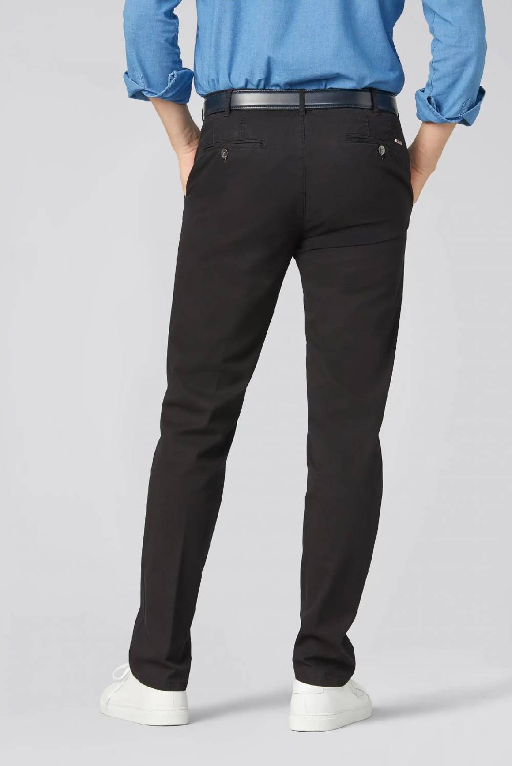 Meyer Pantalone nero meyer cotone bio stretch modern fit Pezzi Unici