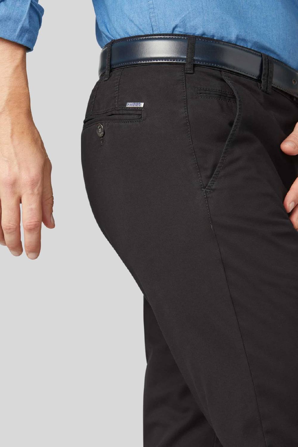 Meyer Pantalone nero meyer cotone bio stretch modern fit Pezzi Unici
