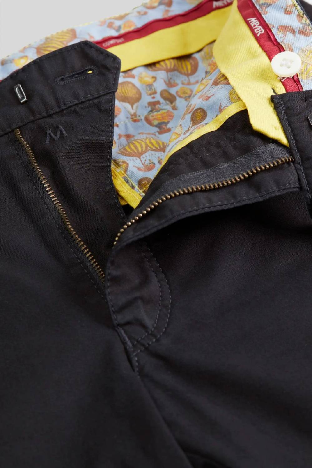 Meyer Pantalone nero meyer cotone bio stretch modern fit Pezzi Unici