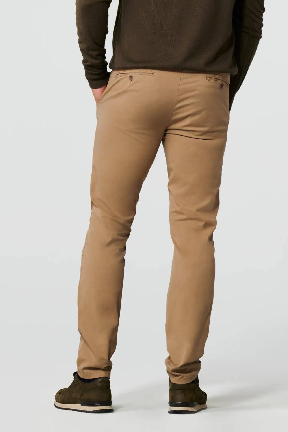 Meyer Pantalone color cammello meyer cotone bio stretch modern fit Soddisfazione Garantita