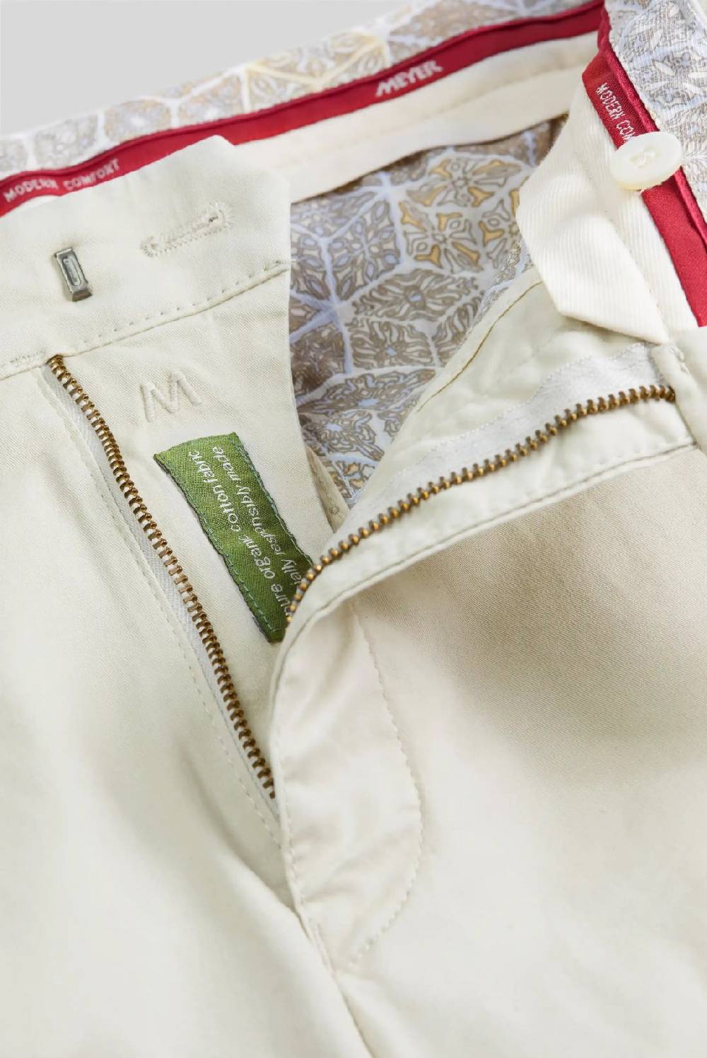 Meyer Pantalone beige meyer cotone bio stretch modern fit Qualità Garantita