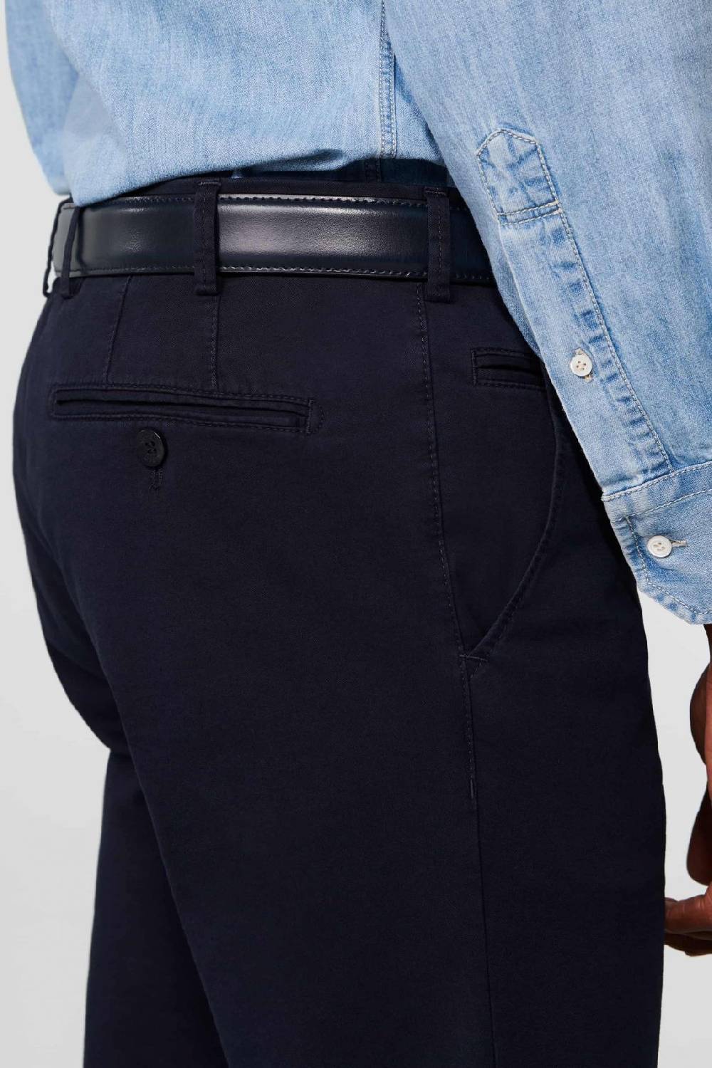 Meyer Pantalone blu meyer cotone bio stretch modern fit Negozi Online