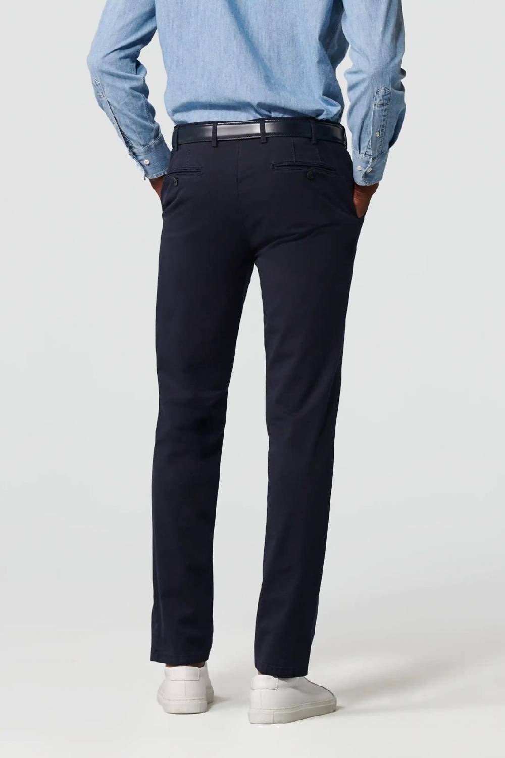 Meyer Pantalone blu meyer cotone bio stretch modern fit Negozi Online