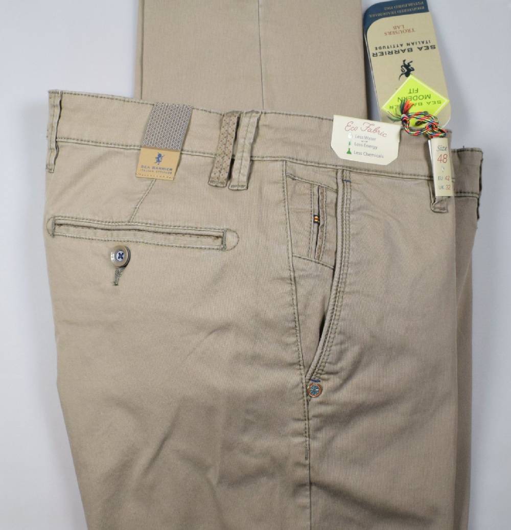 Sea Barrier Pantalone beige modern fit sea barrier in cotone stretch