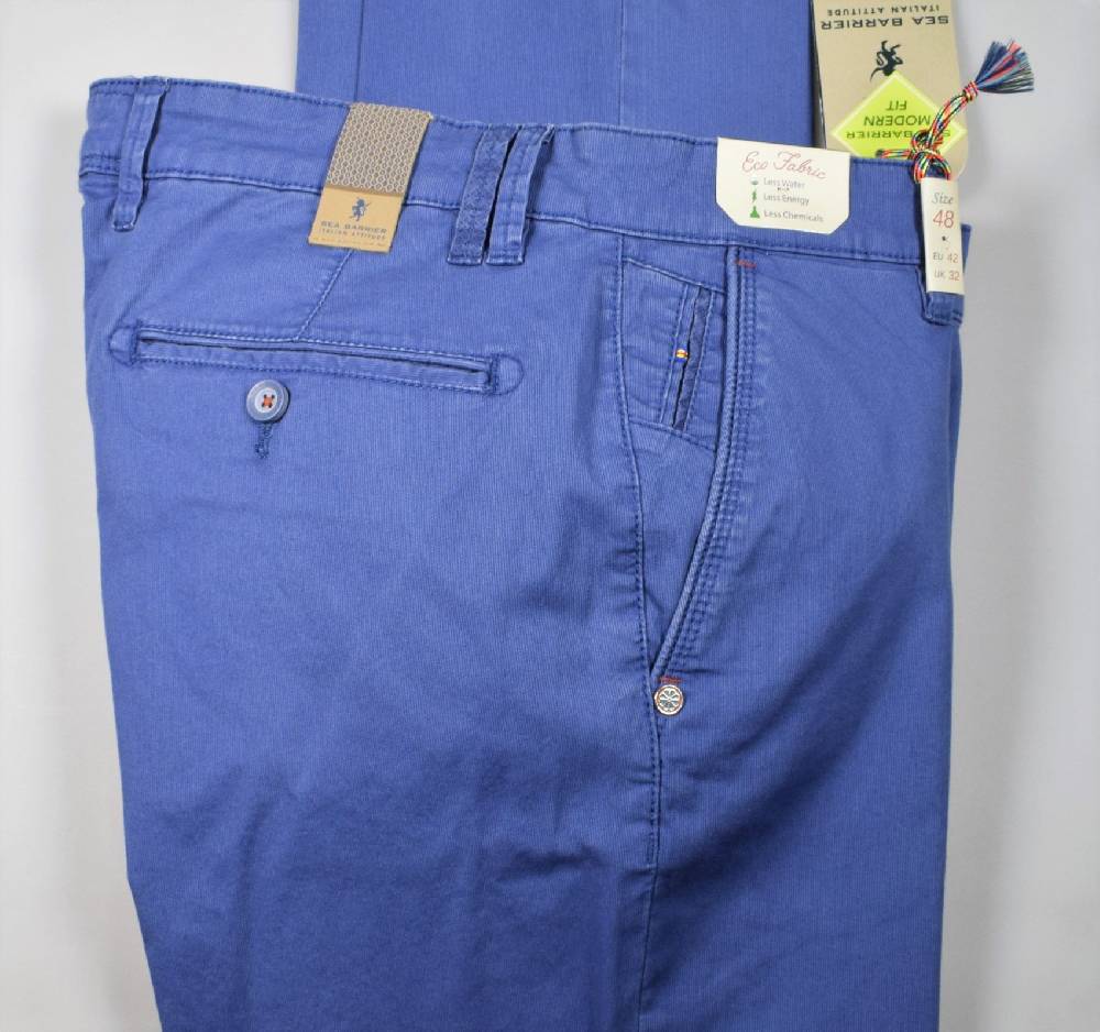 Sea Barrier Pantalone azzurro modern fit sea barrier in cotone stretch