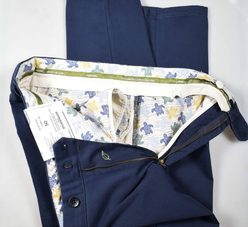 Meyer Pantalone meyer blu cotone bio vestibilità perfetta ACQUISTA ORA