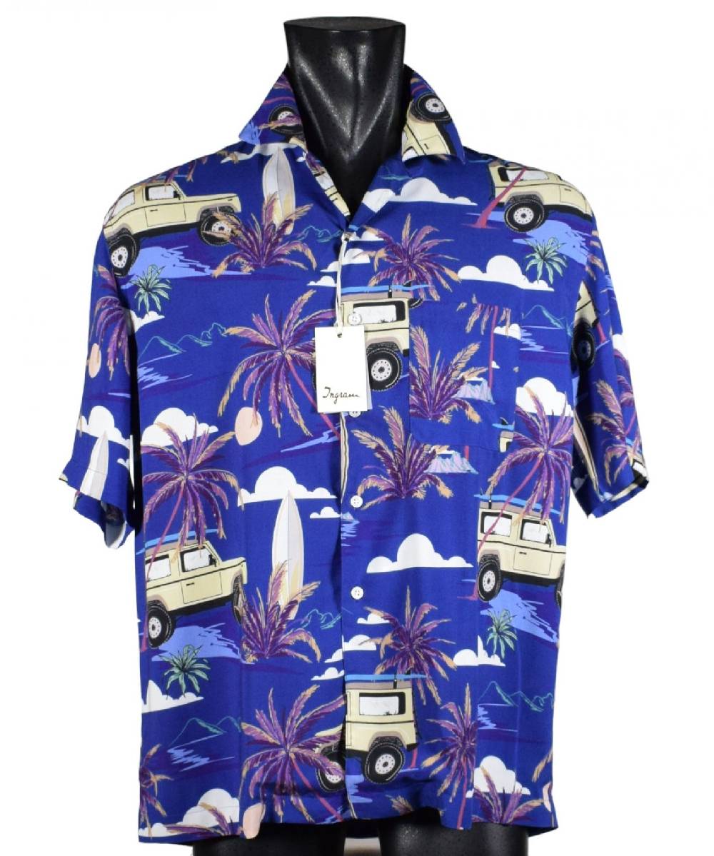 Camicia collo bowling ingram fantasia hawaiana Ultimo giorno