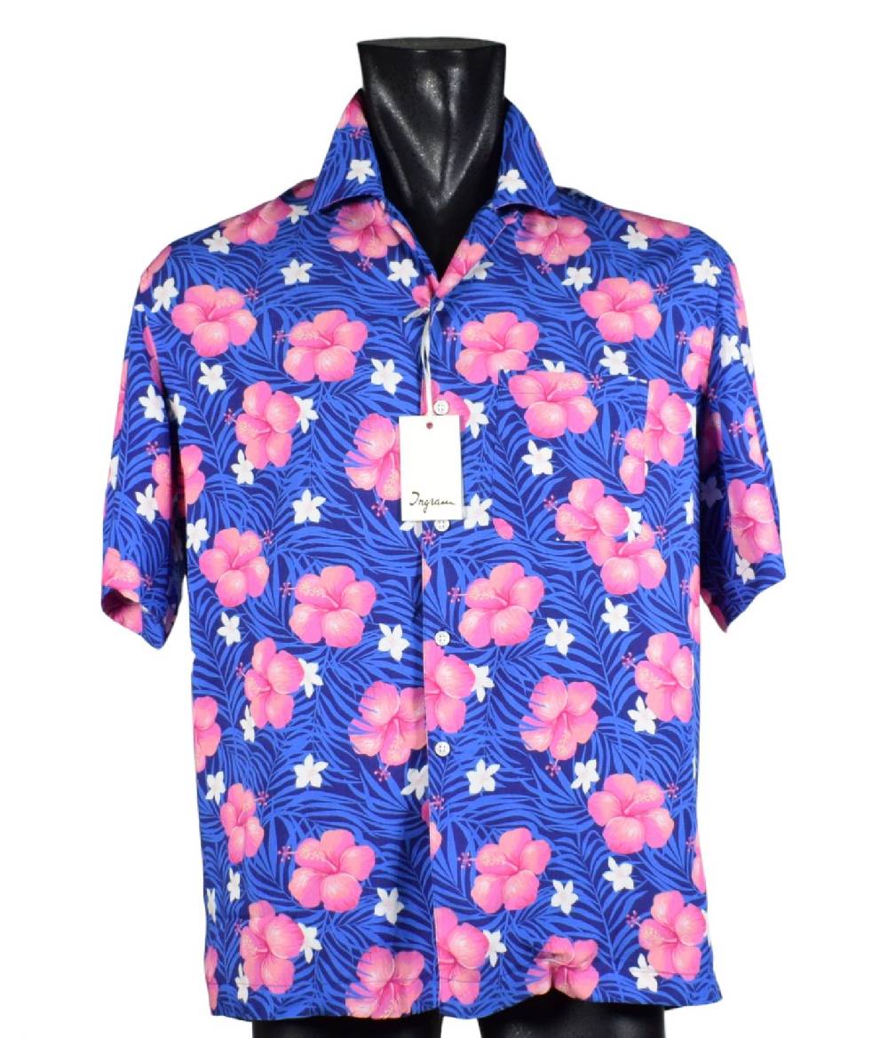 Camicia ingram fantasia floreale hawaiana collo bowling Offerta speciale della fabbrica