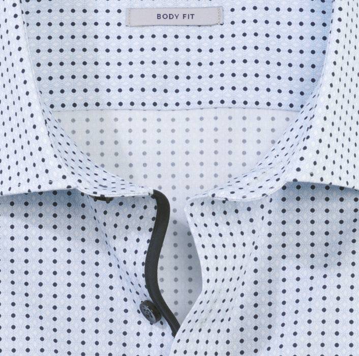 Olymp Camicia azzurra olymp slim fit cotone stretch stampato Discount Store per i nuovi prodotti