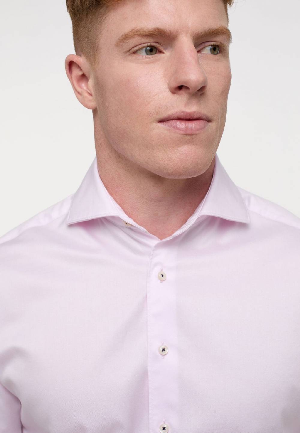 Eterna Camicia rosa eterna cotone twill ritorto modern fit Sconti questo mese