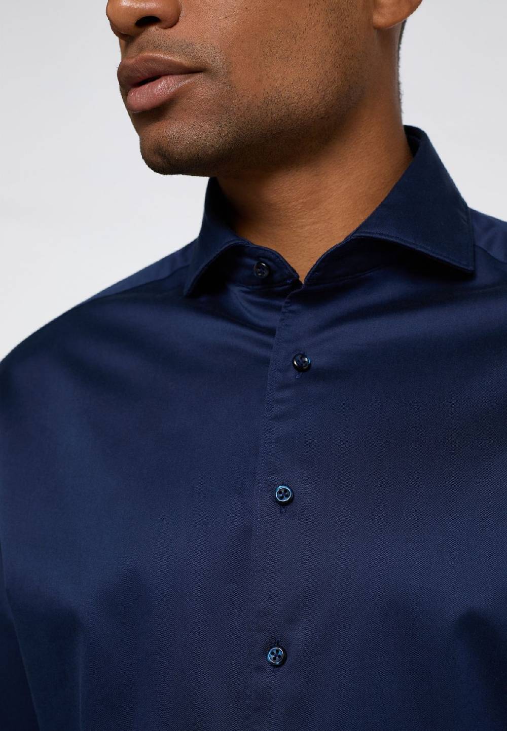 Eterna Camicia blu scuro eterna cotone twill ritorto modern fit 2025