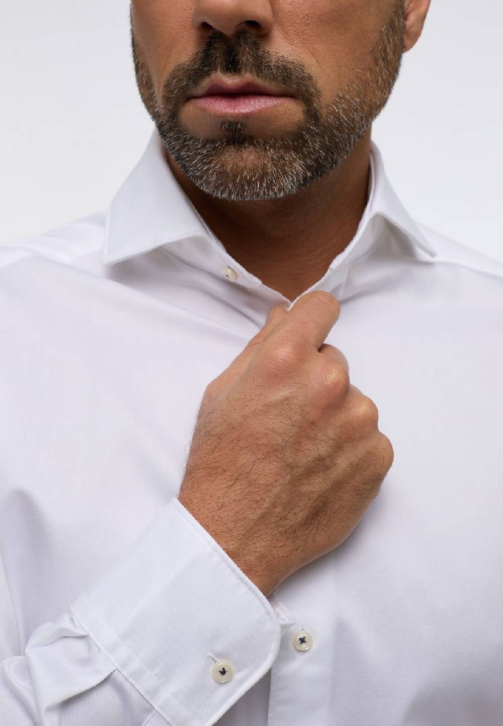 Eterna Camicia bianca eterna cotone twill ritorto modern fit Italia