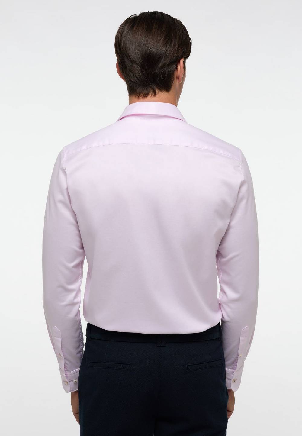 Eterna Camicia eterna slim fit rosa chiaro in cotone twill ritorto Qualità