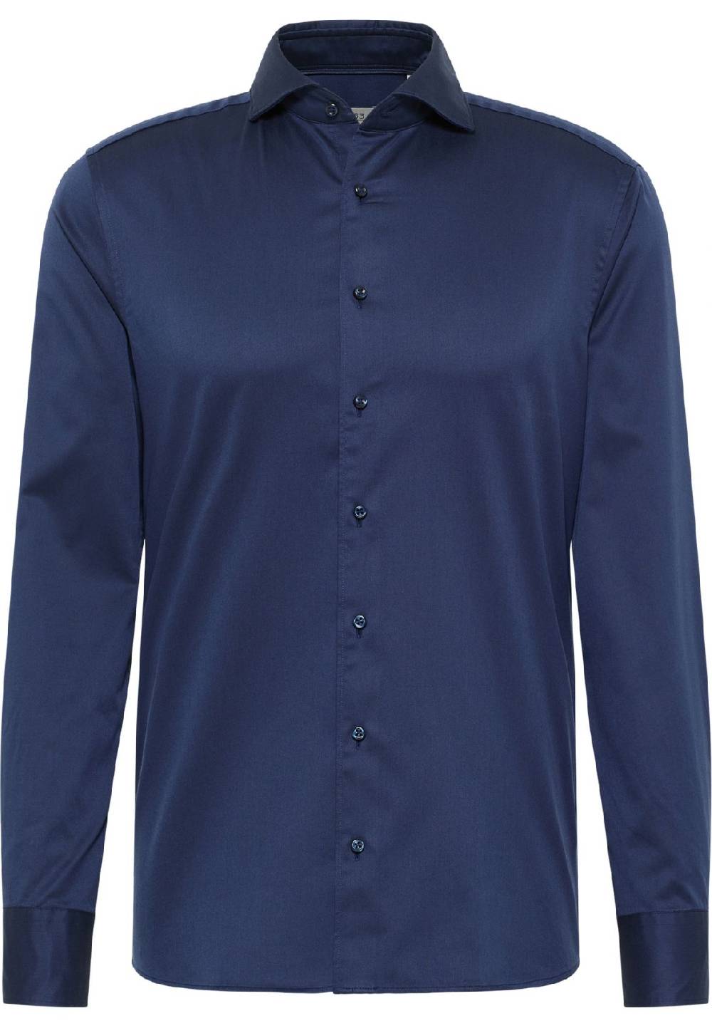 Eterna Camicia eterna slim fit blu scuro in cotone twill ritorto Vendita