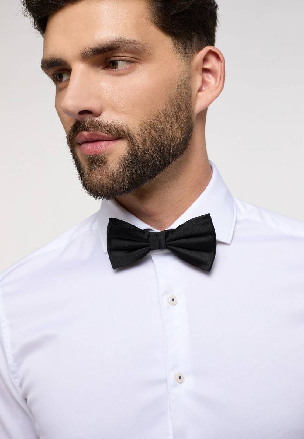 Eterna Camicia eterna slim fit bianca in cotone twill ritorto Spedizione Gratuita