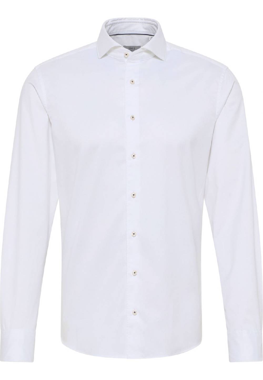 Eterna Camicia eterna slim fit bianca in cotone twill ritorto Spedizione Gratuita