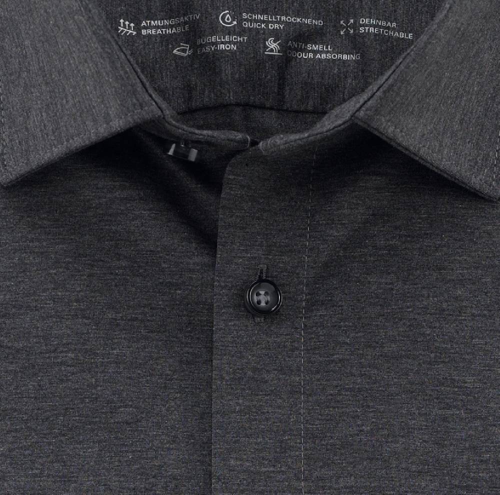 Olymp Camicia olymp grigio antracite in jersey super slim fit Pezzi Unici