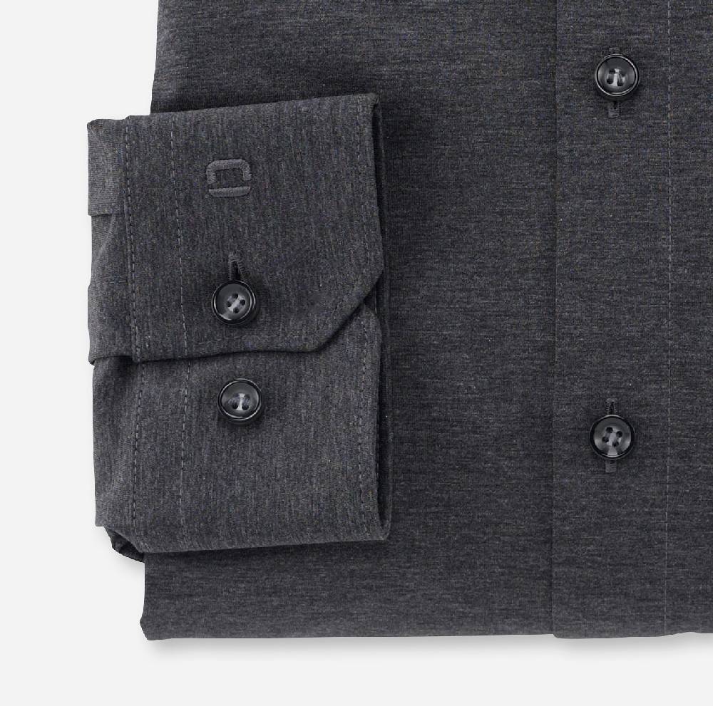 Olymp Camicia olymp grigio antracite in jersey super slim fit Pezzi Unici