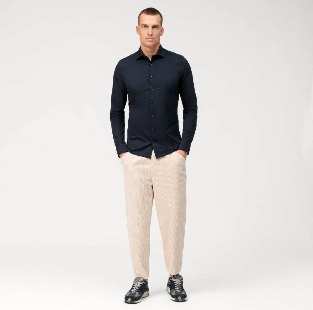 Olymp Camicia olymp blu scuro in jersey super slim fit Qualità Garantita