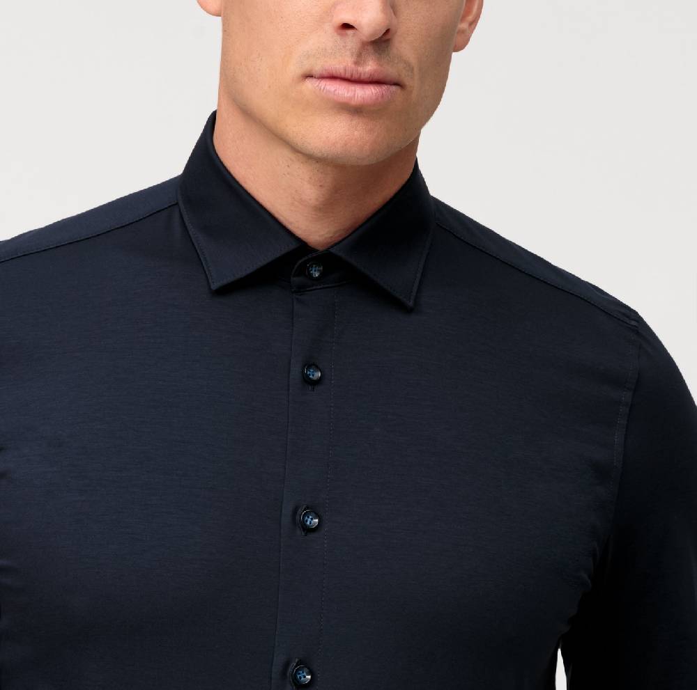 Olymp Camicia olymp blu scuro in jersey super slim fit Qualità Garantita