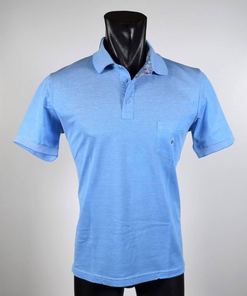 Vela Blu Polo turchese velablu in filo di scozia modern fit Prezzo Ridotto
