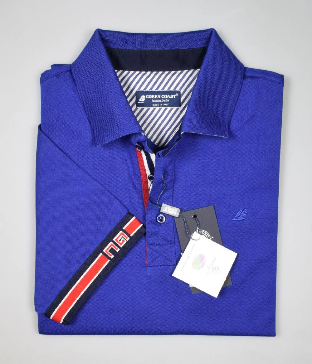 Green Coast Polo green coast blu marine in filo di scozia Presa